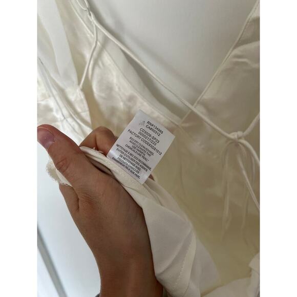 NWT For Love & Lemons James Asymmetrical White Gown Dress $468 MSRP - Picture 5 of 10